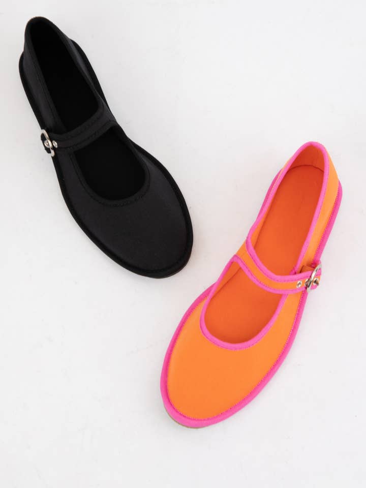 CCOCCI - Vendita all'ingrosso Ballerine - Donna - Ballerine Mary Jane in cotone con punta tonda FLETA