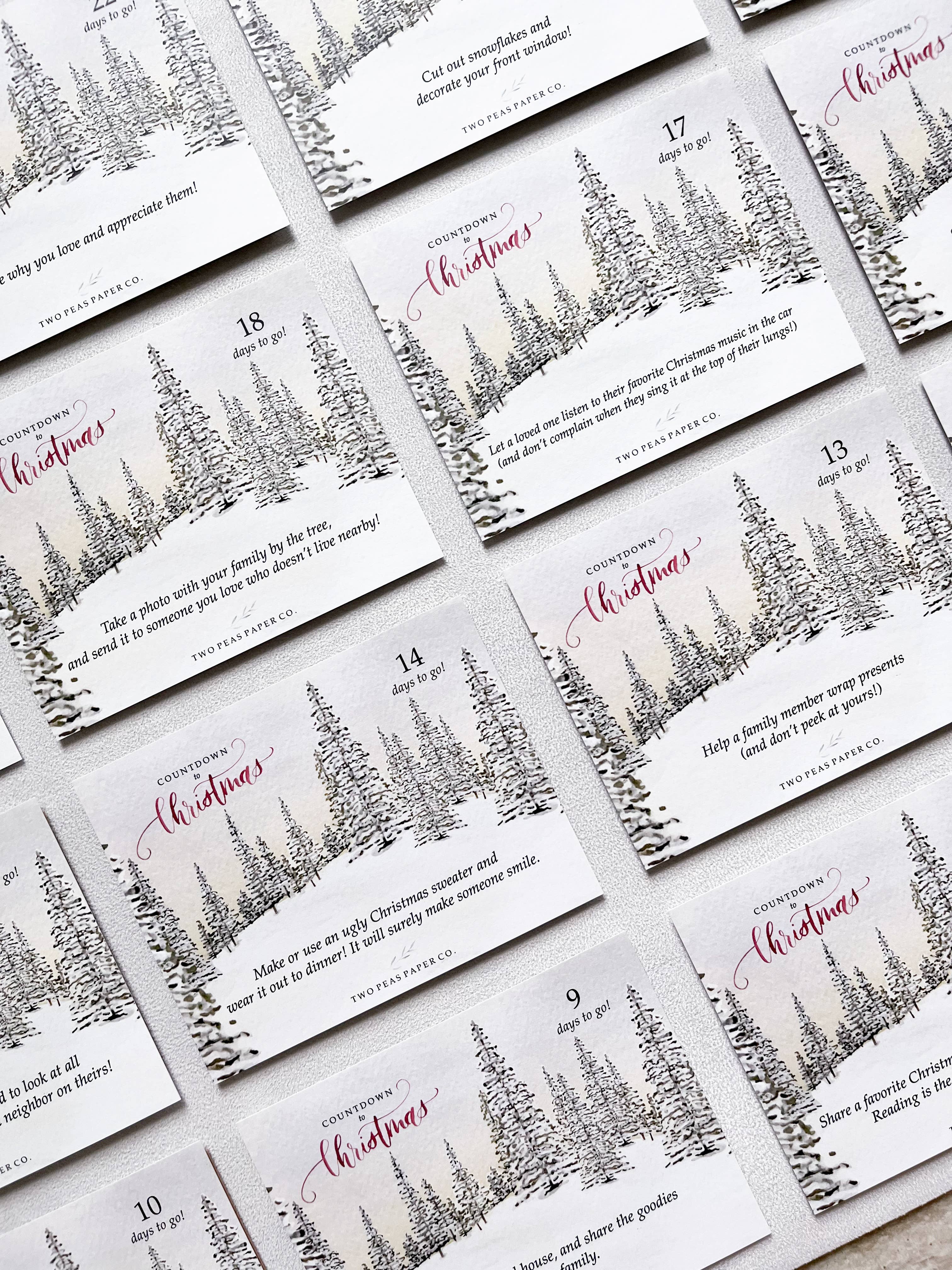 Two Peas Paper Co. – wholesale Adventskalender – Handmålad akvarelladventskalender för jul7