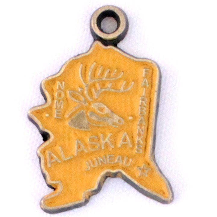 Gleeful Peacock - Wholesale Individual Charm/Pendant - Alaska State Charm (available with Bracelet or Necklace)1