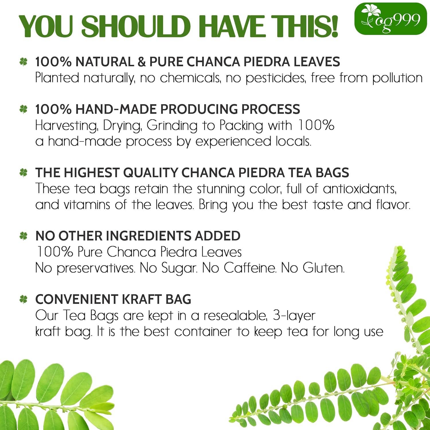 Naomi's Happy Place Shop - Wholesale Health/Detox Tea - Dried Chanca Piedra Leaves, Chanca Piedra Tea “Stone Breaker” Tea Bags2