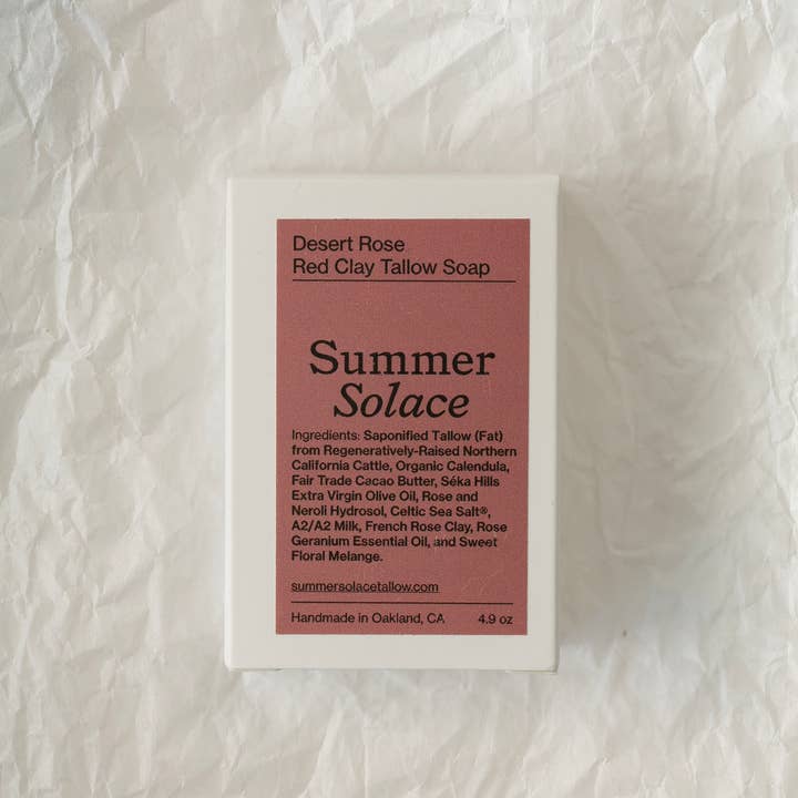 SUMMER SOLACE- Regenerative Tallow Beauty - Wholesale Bar Soap - Desert Rose Soap – Floral & Clay Infused, 4.9 oz3
