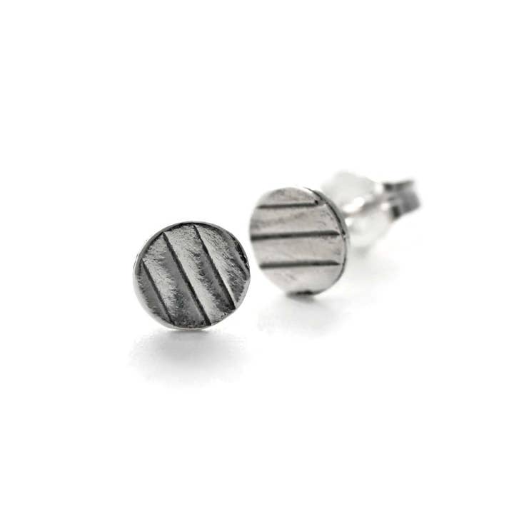 Disc Stud Earrings - Sterling Silver for wholesale by Jen Lesea Designs