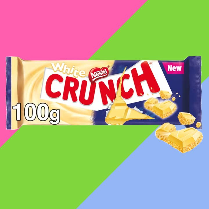 Crunch White Chocolate Sharing Bar 20x100g for wholesale by Gaffney's Sweets & Treats Wholesale