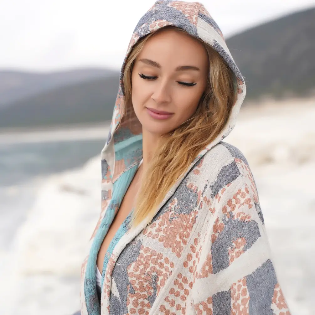 Bagno Milano - Vente Peignoir – femme - Collection de peignoirs et ponchos en peshtemal bio Bagno Milano18