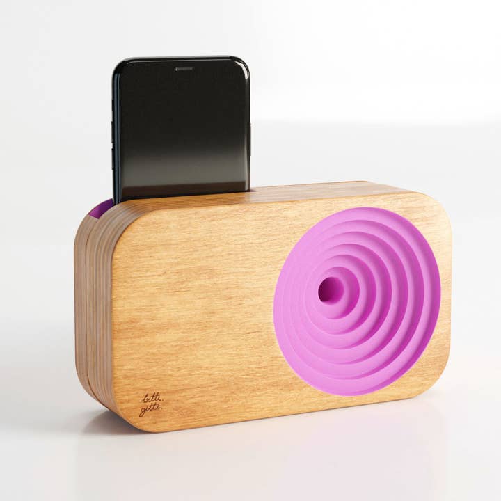 Bitti Gitti Design Workshop - Wholesale Speakers - Pinky Pink Wooden Sound System