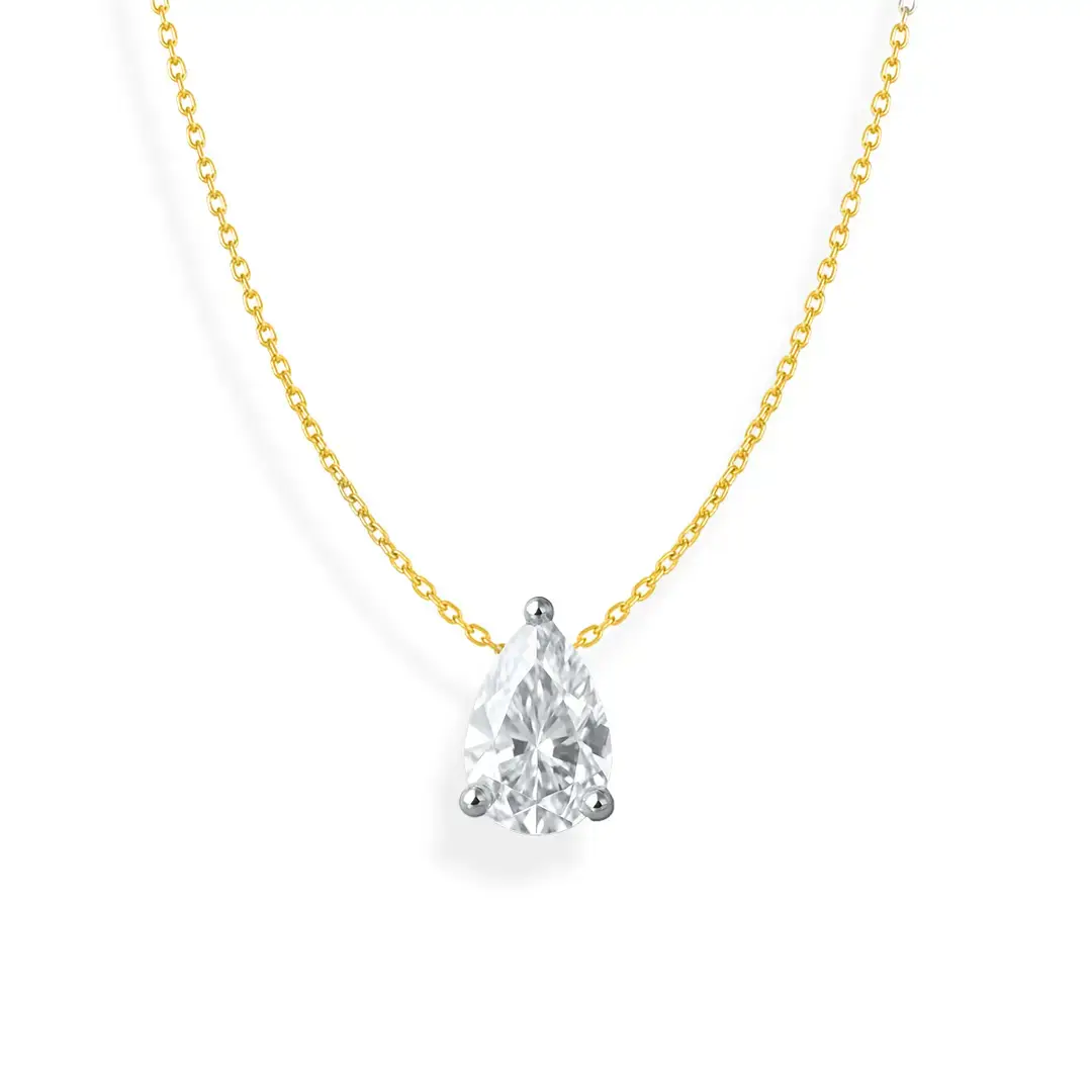 Maya J - Vente Colliers à pendentif - Collier Solitaire en Or 14K avec Diamant de Laboratoire Certifié15