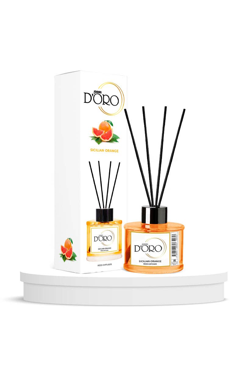 Gamma D'oro – wholesale Reed diffuser – SICILIAN ORANGE - Gamma D'ORO Reed Diffuser - 100 ml1