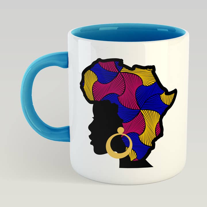 African Queen Mug (Swirls) for wholesale by AfroTouch Design
