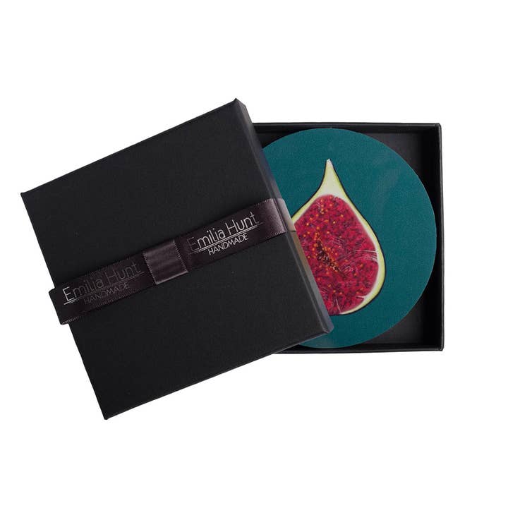 Set of Four Fig Coasters for wholesale by Emilia Hunt