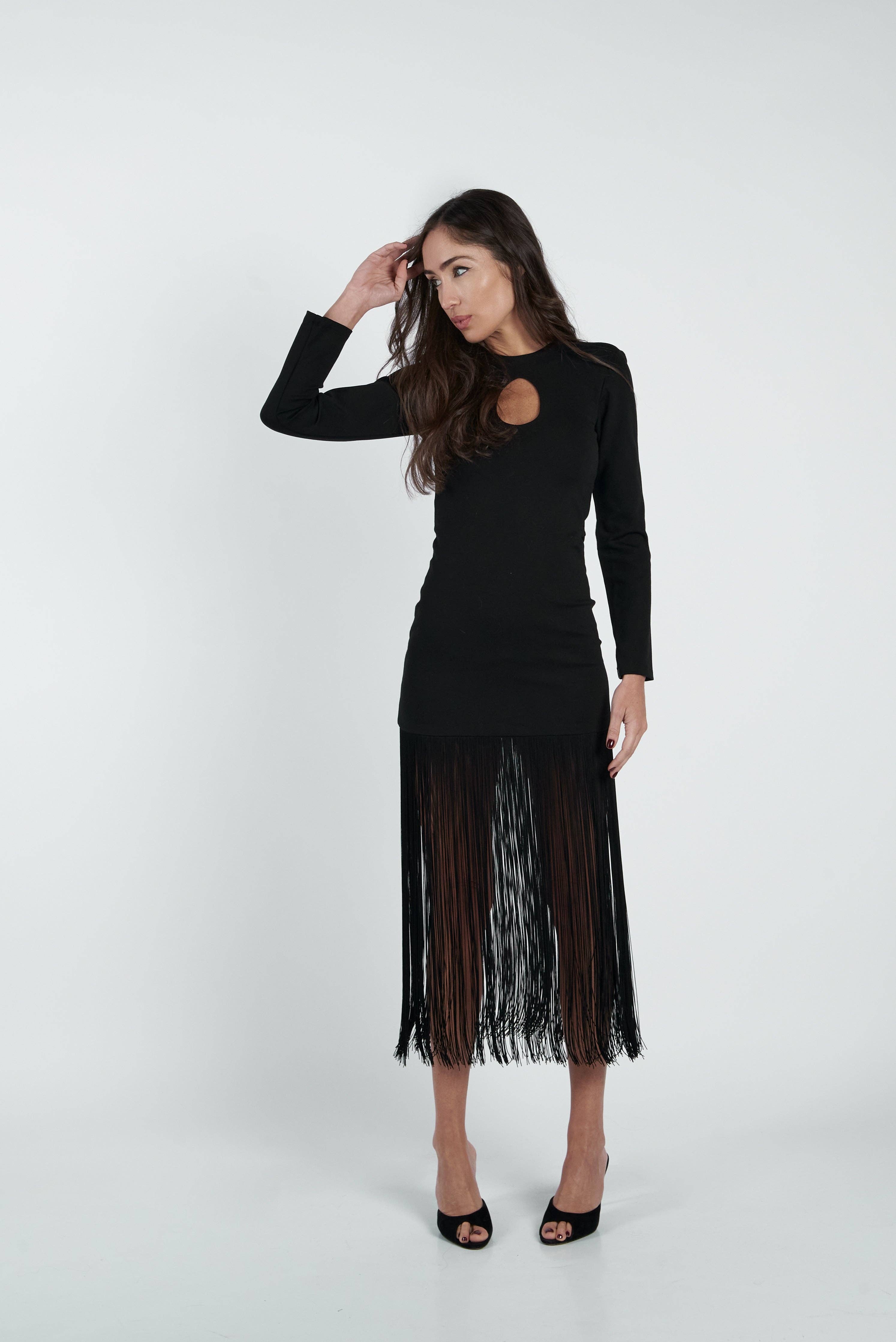 VISS Madrid - Wholesale Dress - Women's - Fringed long dress1