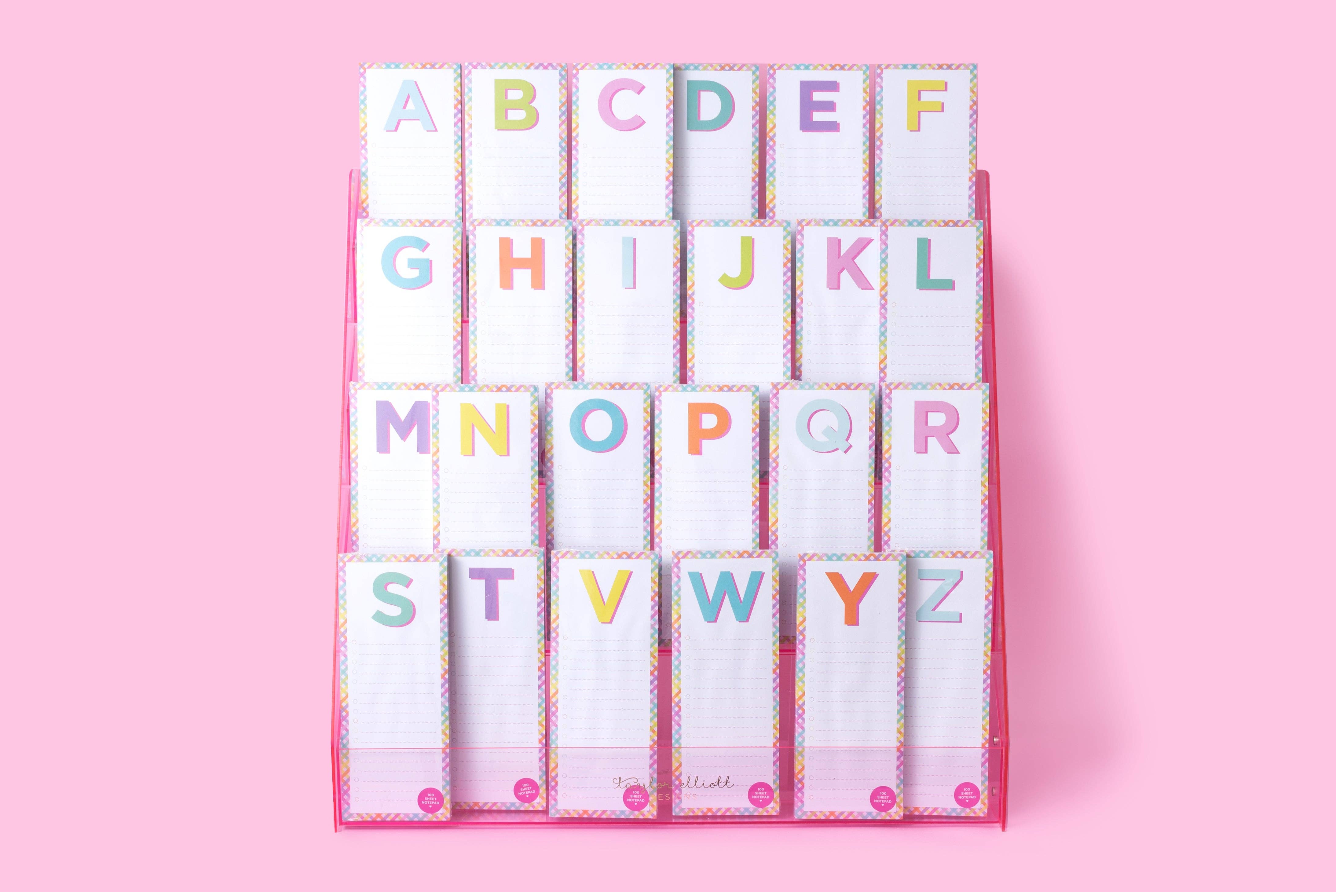 Taylor Elliott Designs - Wholesale Retailer Display - Paper & Novelty - Pink 4-Shelf Display Large - Min. 1 (DISP-01)1