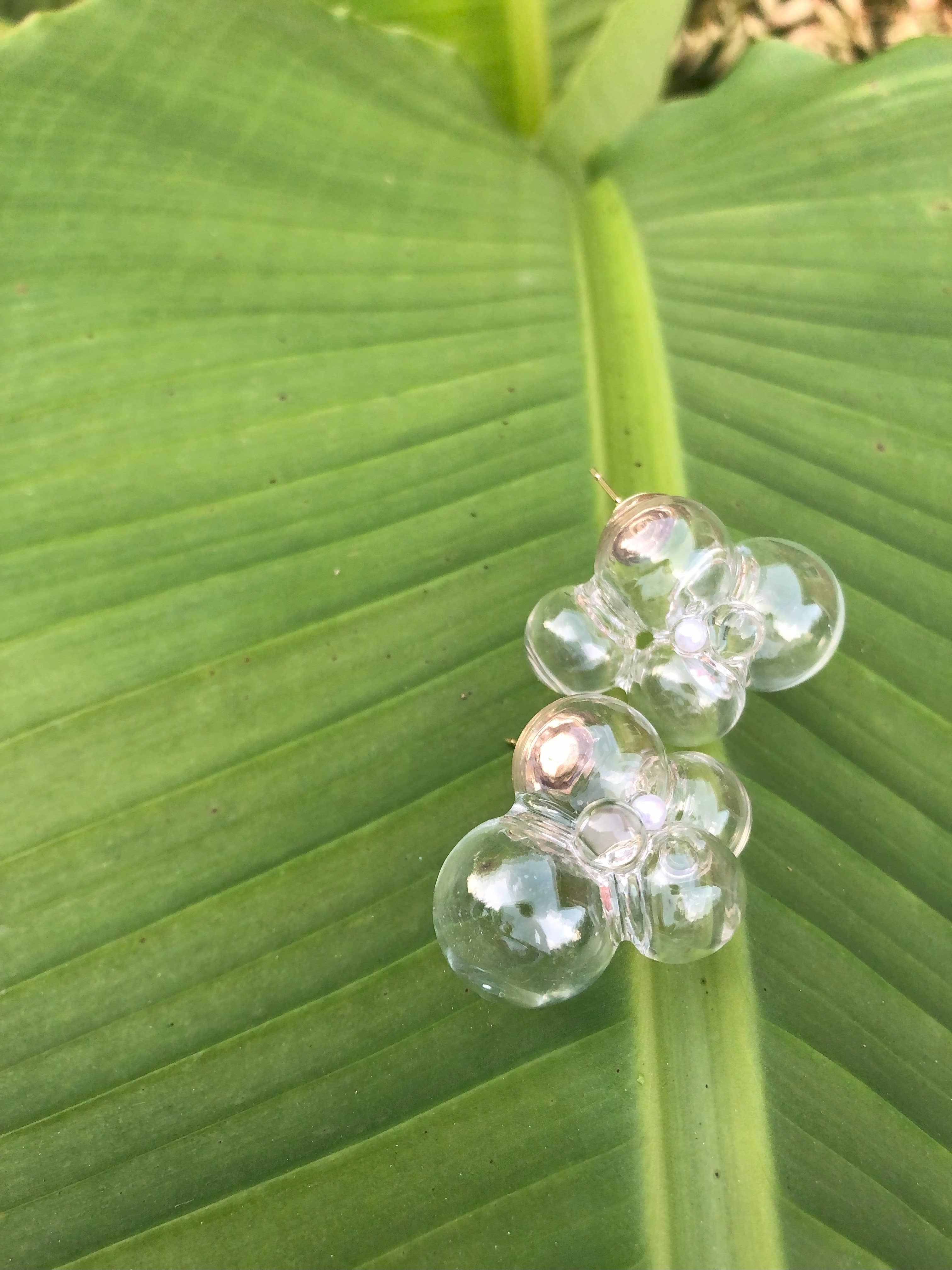 Big Little Design Co - Wholesale Dangle Earrings - Glass Bubble Earrings (Mini with Faux Pearls) - The Doyle Jr1