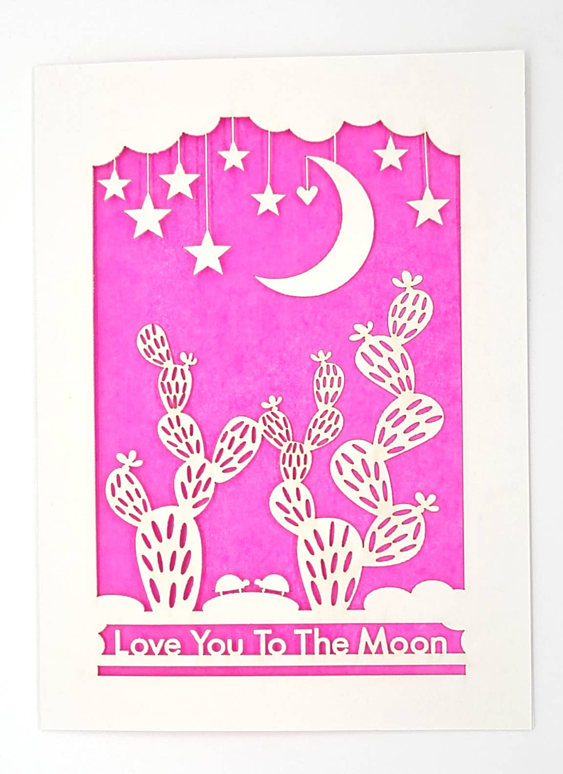 two hermanas - Venta al por mayor Tarjetas de amor - Te quiero a la Luna - Cactus3