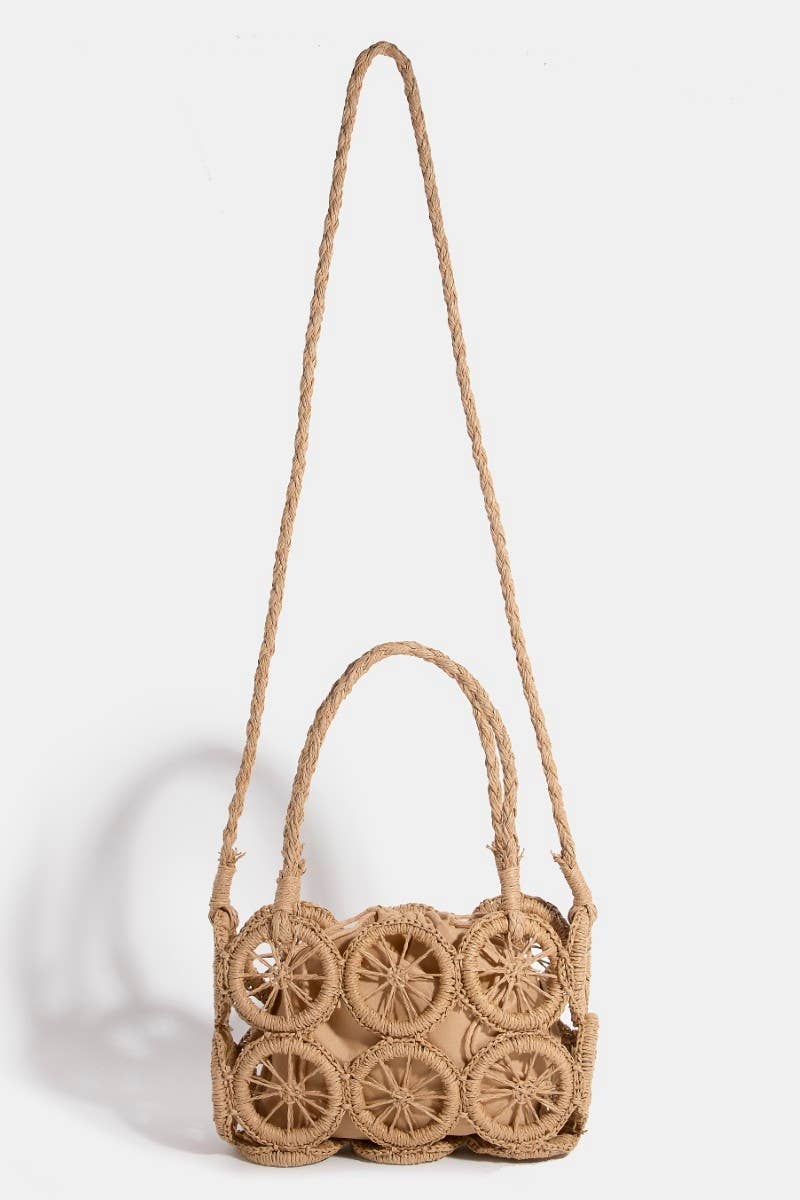 Collections by Fame Accessories - Wholesale Crossbody bag – Women's - Intricate Braided Wheels Hand Bag