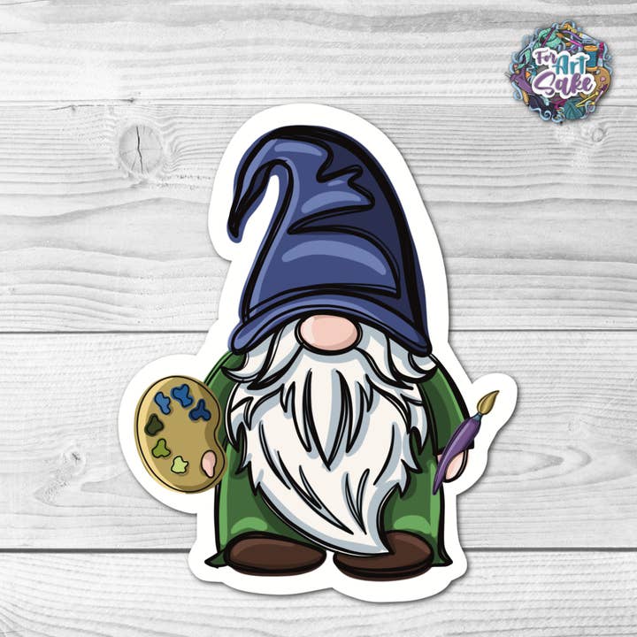 Gnome is Where the Art Is for wholesale by For Art Sake Stickers