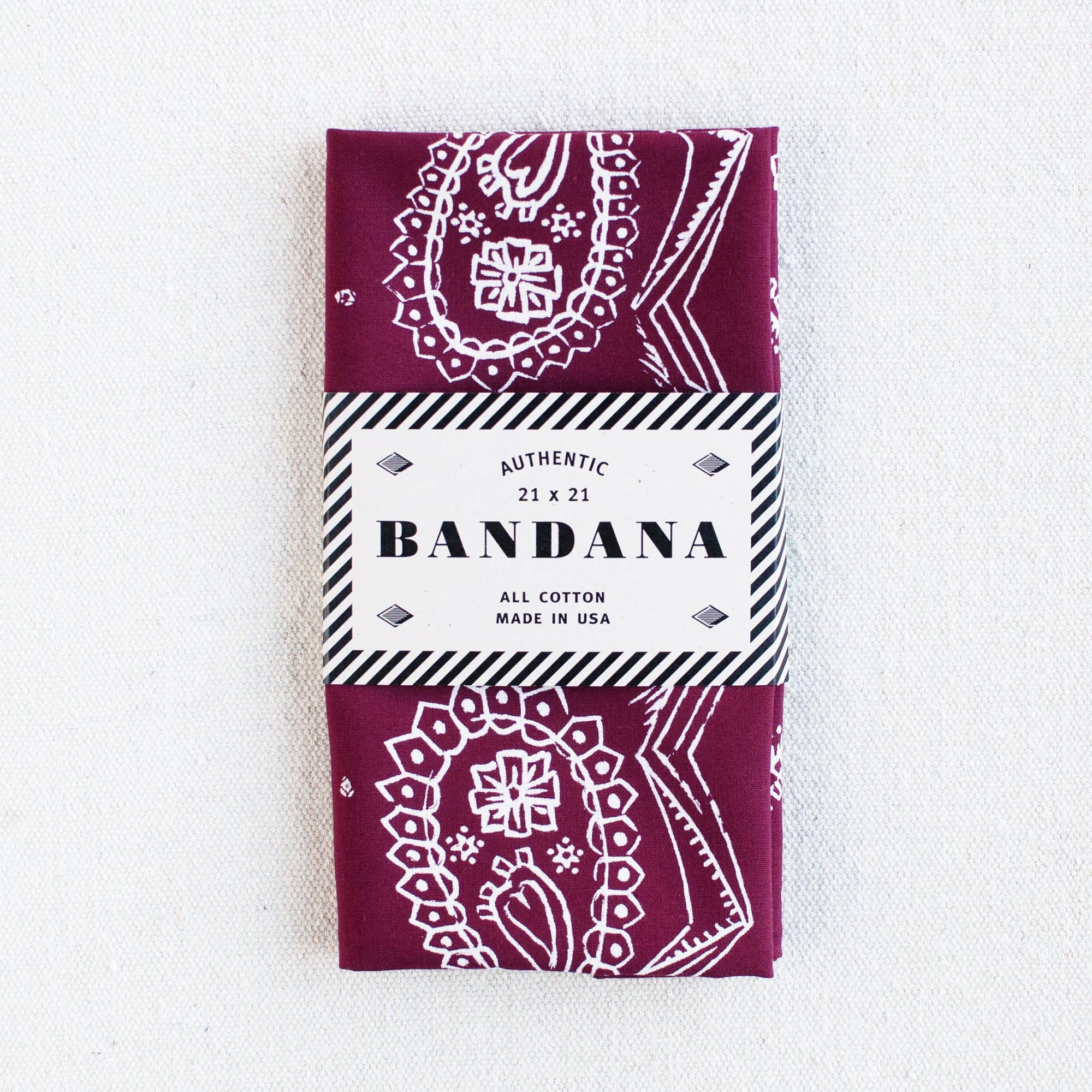 Abracadana – Großhandel Bandana – Unisex – Wein Sketchy Paisley Bandana2