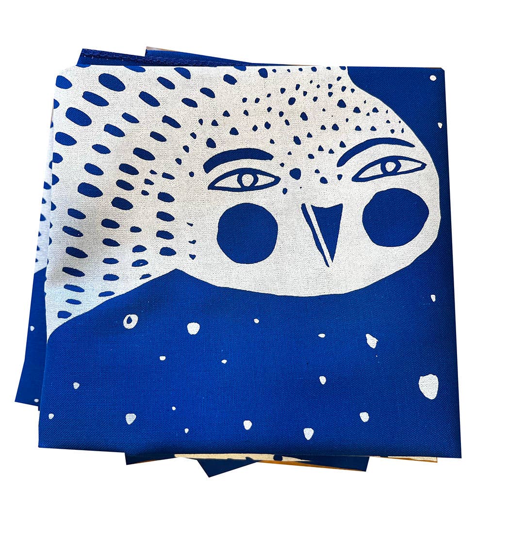 ELIZABETH GRAEBER art + illustration - Wholesale Bandana - Women's - Owl Bandana, screen printed cotton scarf4