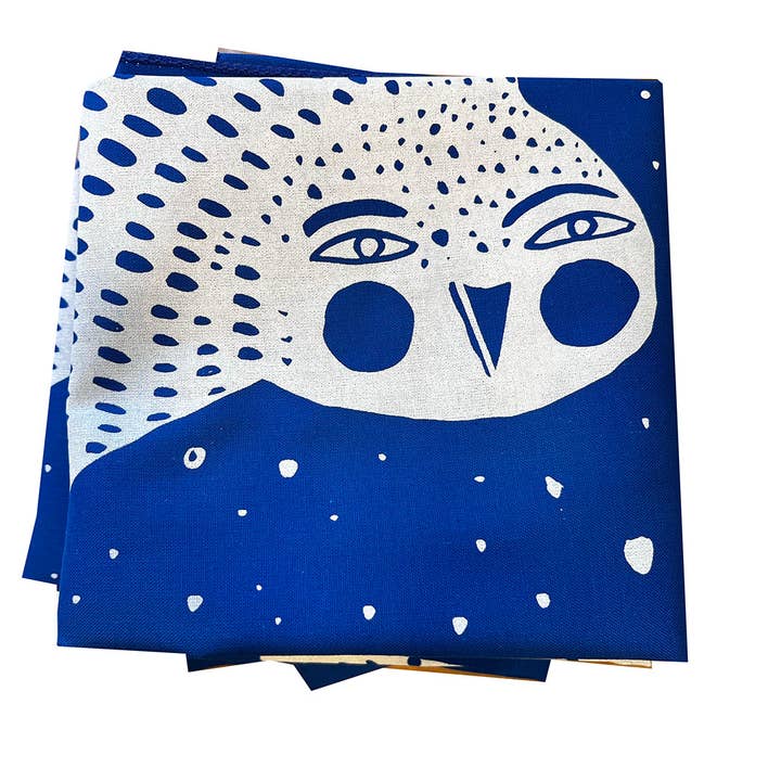 ELIZABETH GRAEBER art + illustration - Wholesale Bandana - Women's - Owl Bandana, screen printed cotton scarf4