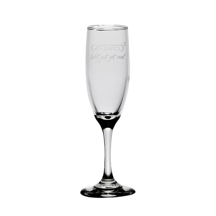 Mixing Spirits - Wholesale Wine Glass - Shit Just Got Real Math Joke Wine Glass1
