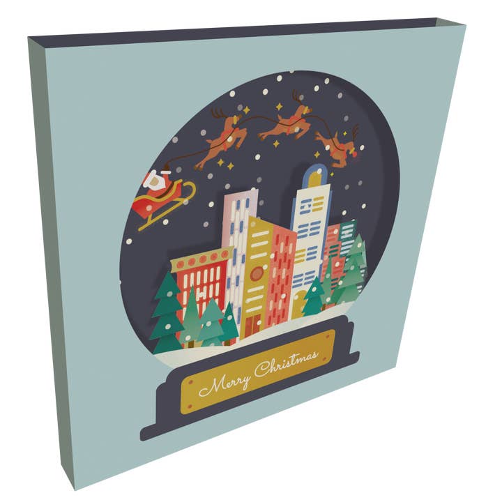 EASY POP Snow Globe Christmas 3D Pop-Up Card for wholesale by Make A Scene