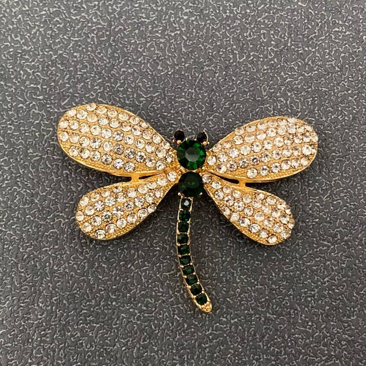 Mio Queena - Wholesale Brooch - Rhinestone Dragonfly Brooch Clothes Pin1