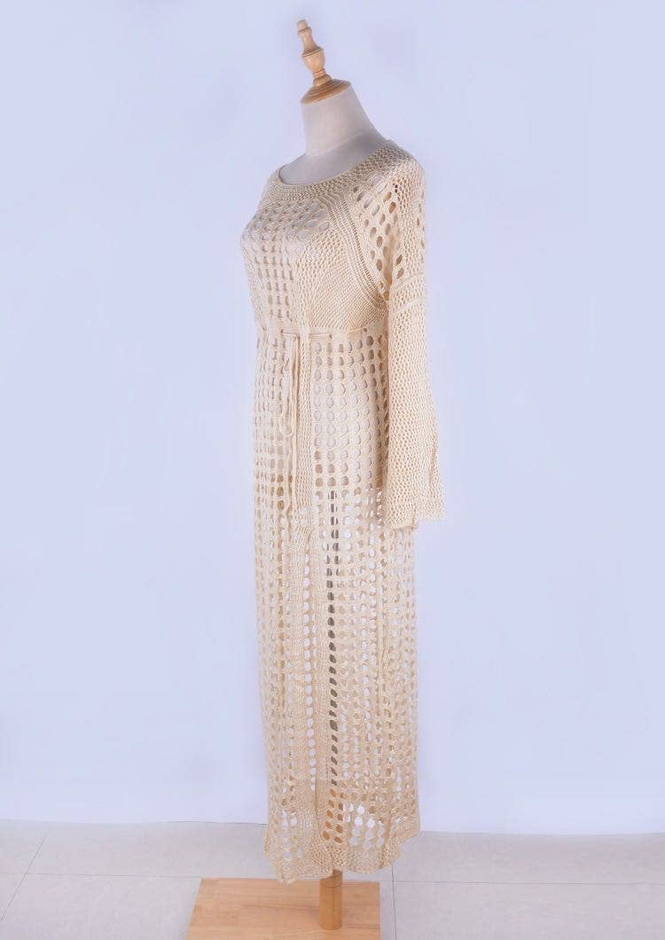 Miss Sparkling – Engroshandel Strandbadekåbe – Dame – Hæklet maxi cover op2