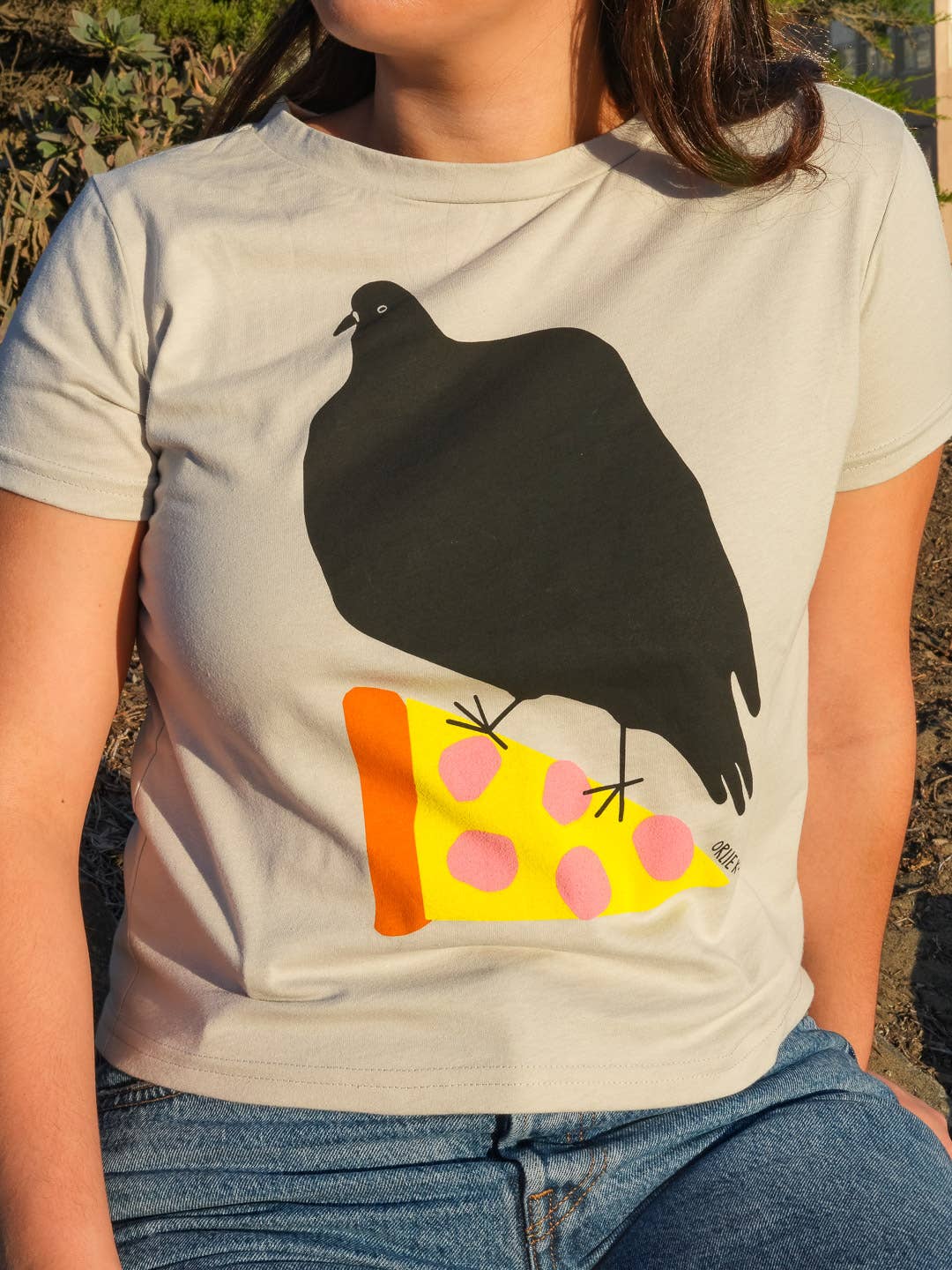 Culk - Wholesale Screen Printed T-Shirt - Women's - Pizza Pigeon Women's Tee5