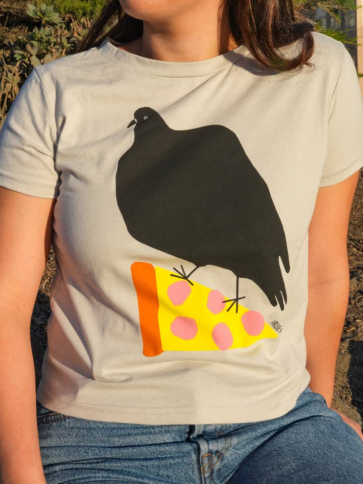 Culk - Wholesale Screen Printed T-Shirt - Women's - Pizza Pigeon Women's Tee5