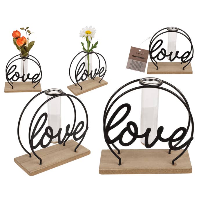 Porte-plante en métal sur socle, Love, pour la vente par Out of the blue KG