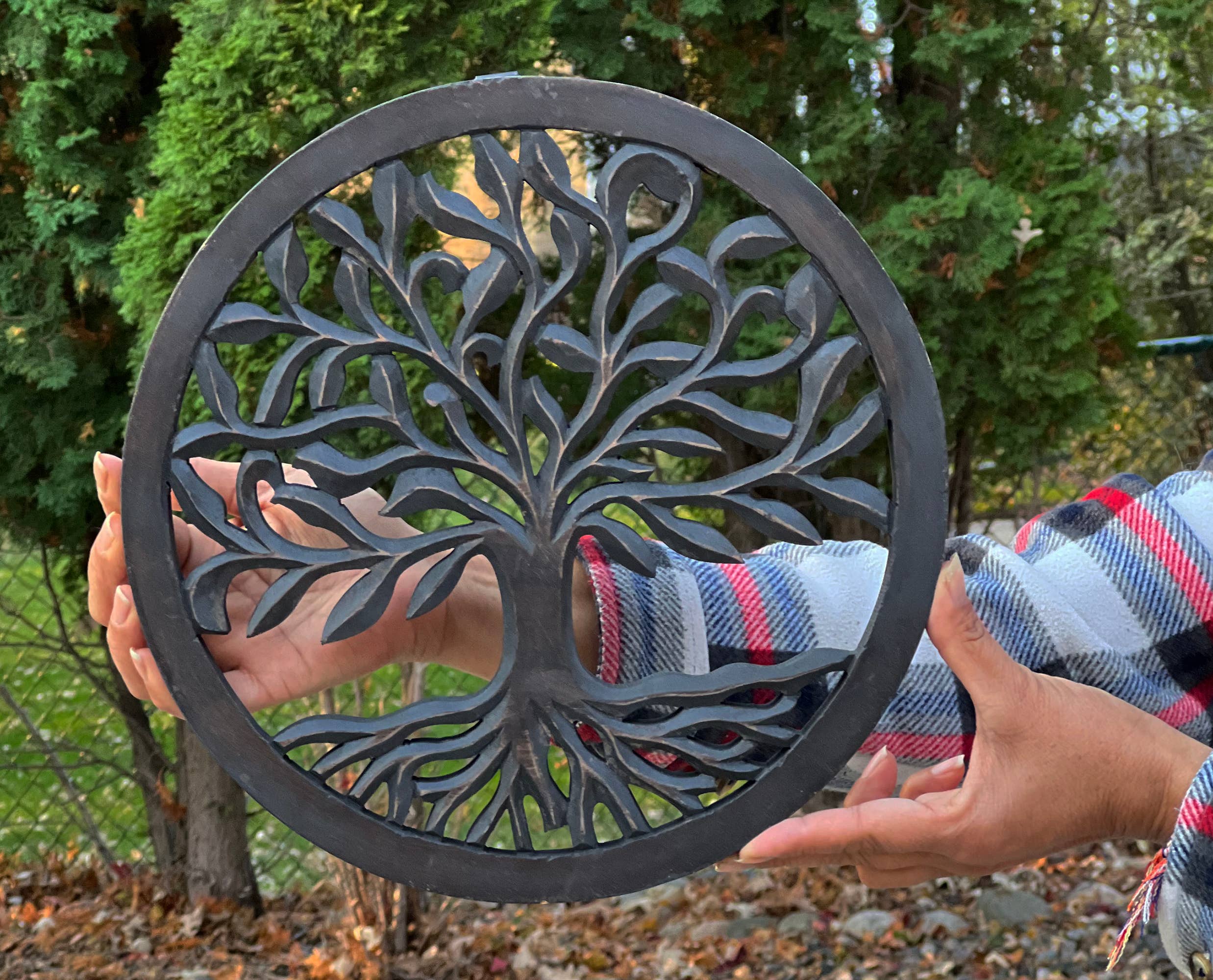 Lungta Imports - Wholesale Wall Accent - Handcrafted Wooden Tree of Life Wall Decor Hanging Art4