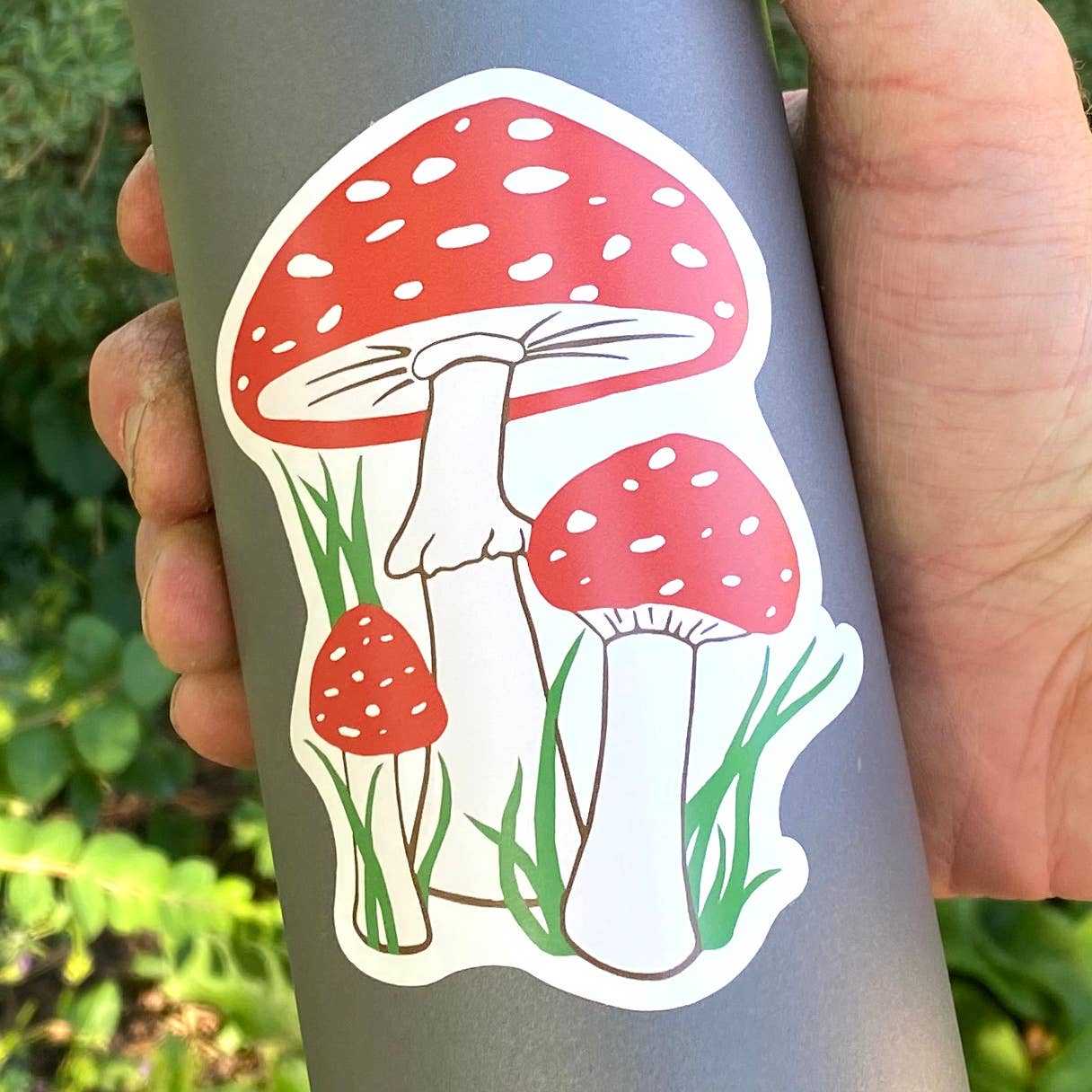 Woodland Magic Sticker Flakes in a TIN CAN Mushroom_Clear Matte Die Cut Stickers 
