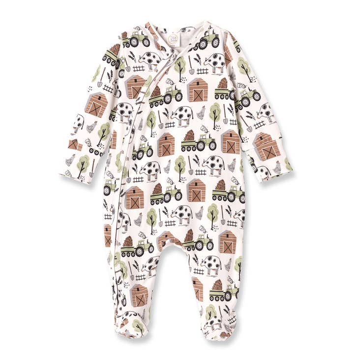 Tesa Babe - Wholesale Jumpsuit - Baby - Barnyard Buddies Bamboo Zipper Romper