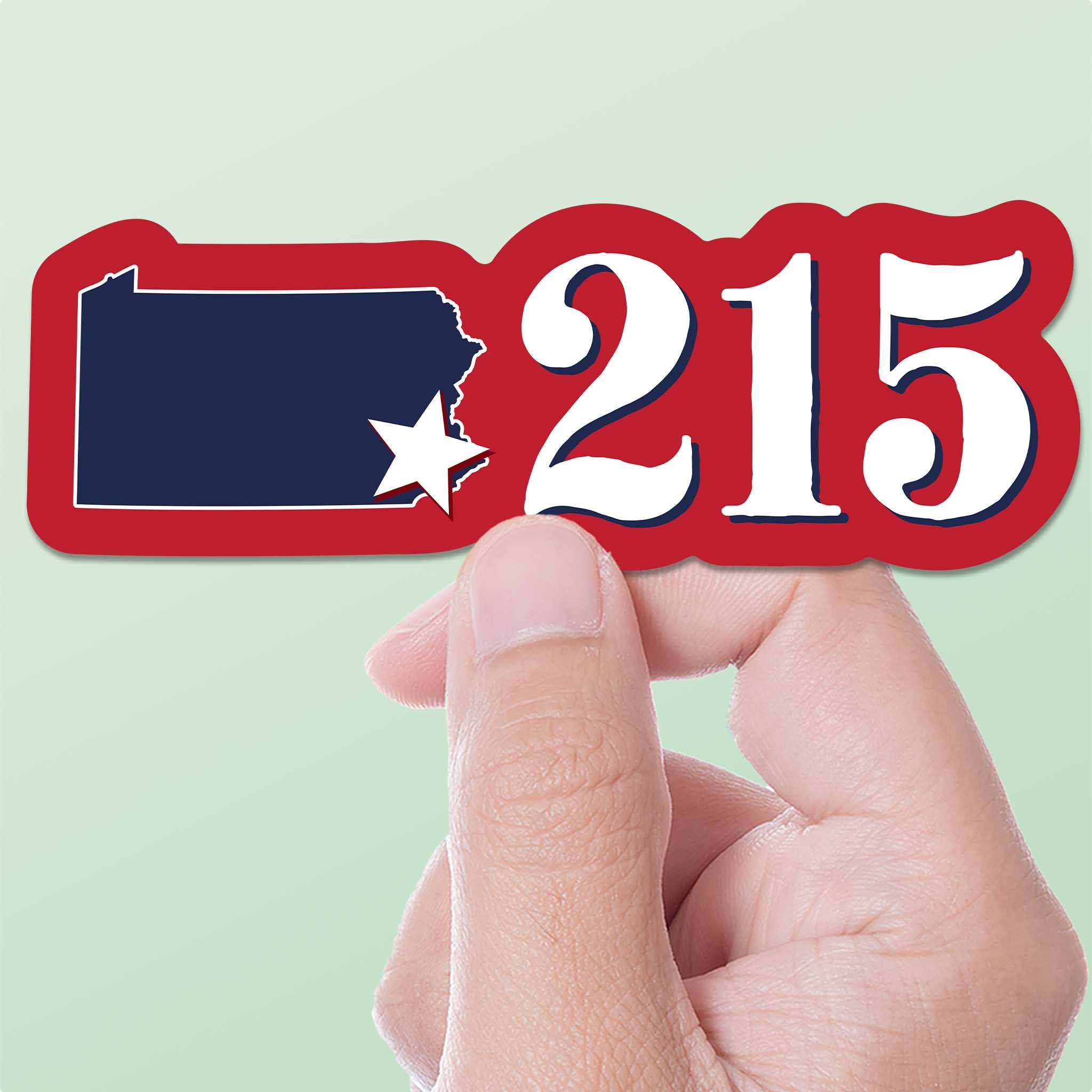 Sentinel Supply - Wholesale Sticker - 215 Philadelphia Area Code Sticker0