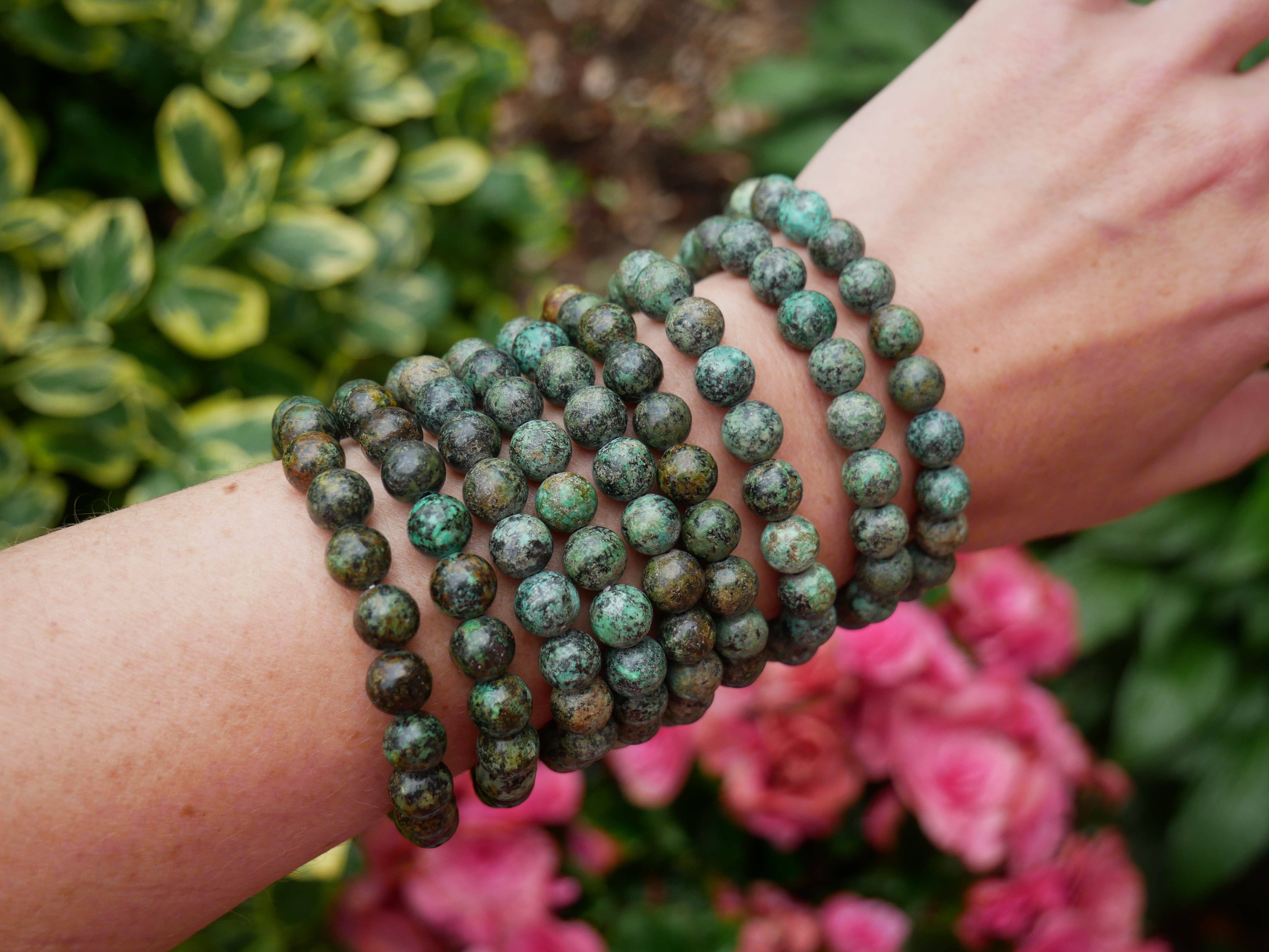 The Healing Sanctuary - Wholesale Beaded Bracelet - African Turquoise Beaded Bracelets 8mm3
