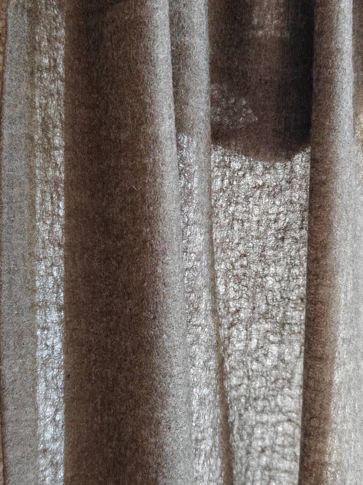 Cocoa Drift Semi-Sheer Pure Cashmere Wrap for wholesale by Duo Plus