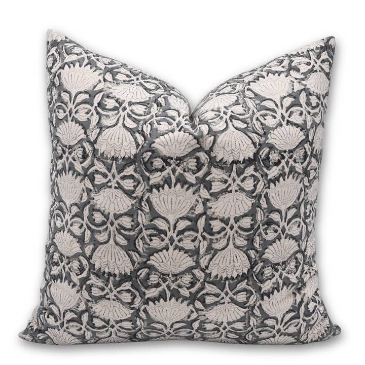 Fabdivine - Wholesale Throw Pillow Cover - Natural Block Duck Canvas Pillow Cover - Ulta Kamal