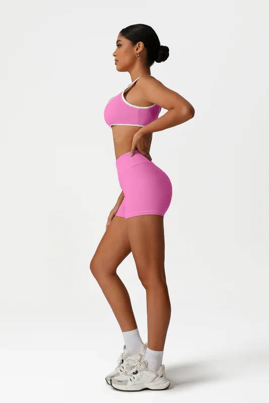 Sodalemon - Wholesale Activewear Set - Women's - Women High-Waisted Butt-Lifting Yoga Set: Sports Bra + Short3