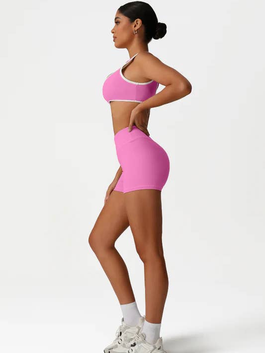 Sodalemon - Wholesale Activewear Set - Women's - Women High-Waisted Butt-Lifting Yoga Set: Sports Bra + Short3