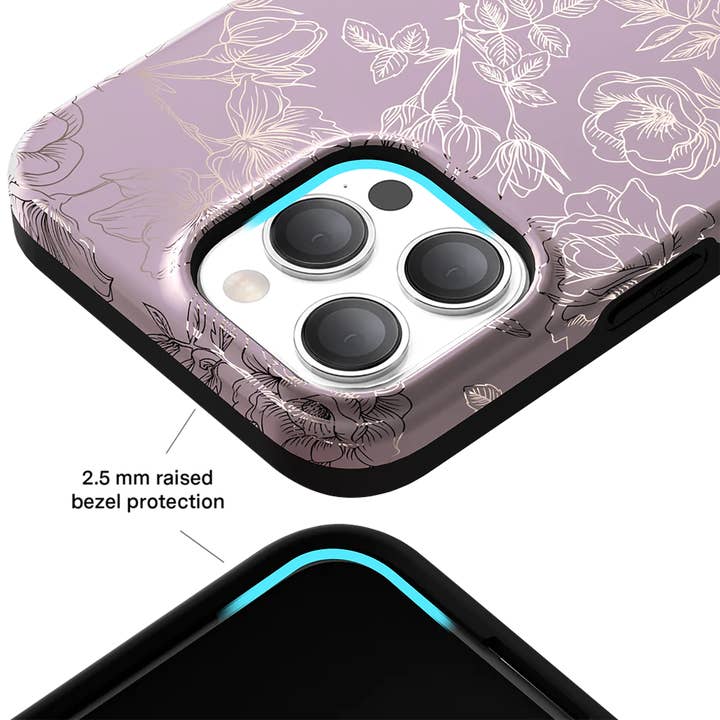 VELVET CAVIAR - Wholesale Phone Case - Women's - iPhone 15 Pro Max MagSafe Case - Dusty Rose Chrome Floral1
