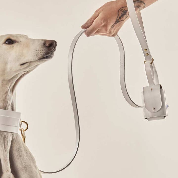 INDÓMITO – trela - Cão por atacado – Coleira branca para cachorro de 1,20 m3