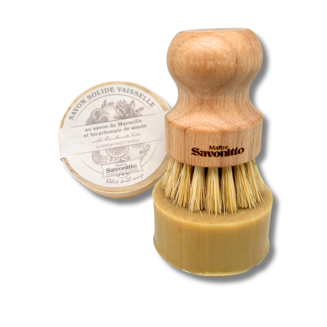 La Belle France - Wholesale Cleaning Brush - Beechwood Pan Brush with Sisal Bristles - Made in France2