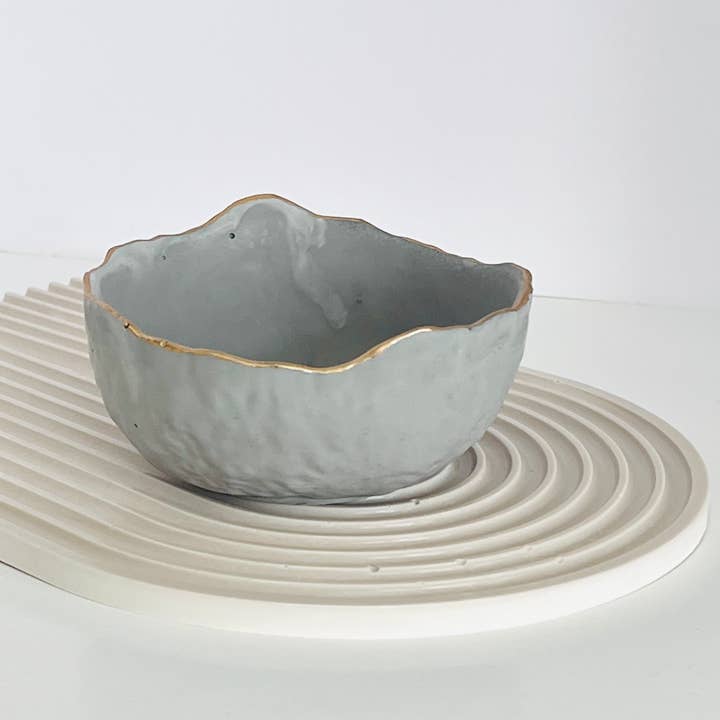 Kenley Boutique - Wholesale Candle holder - Concrete Bowl minimal concrete Bowl Candle Vessel -8.5oz8