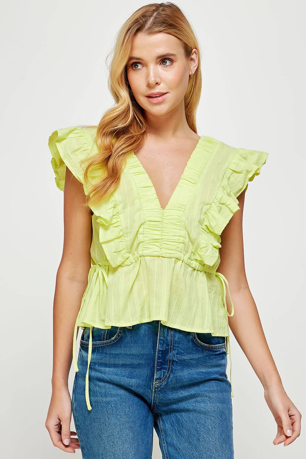 Strut & Bolt – wholesale Blouse – Women’s – Smocked Detail Ruffle Top19