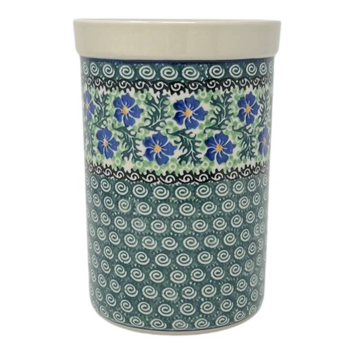 Utensil Holder, 7.75" x 5.5" in "Clematis" by Ceramika Artystyczna | A169-1538X for wholesale by Polish Pottery Outlet