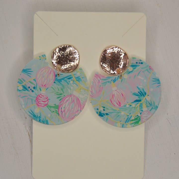 Preppy Christmas Ornaments & Lights Holiday Earrings Acrylic for wholesale by The Adorned Fox