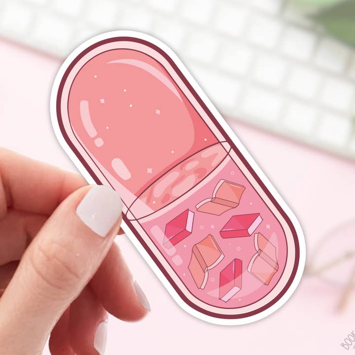 Bookish Pills-Aufkleber//Bookish-Aufkleber//Geschenk für Buchliebhaber für den Großhandel von Book Lover Merch Shop