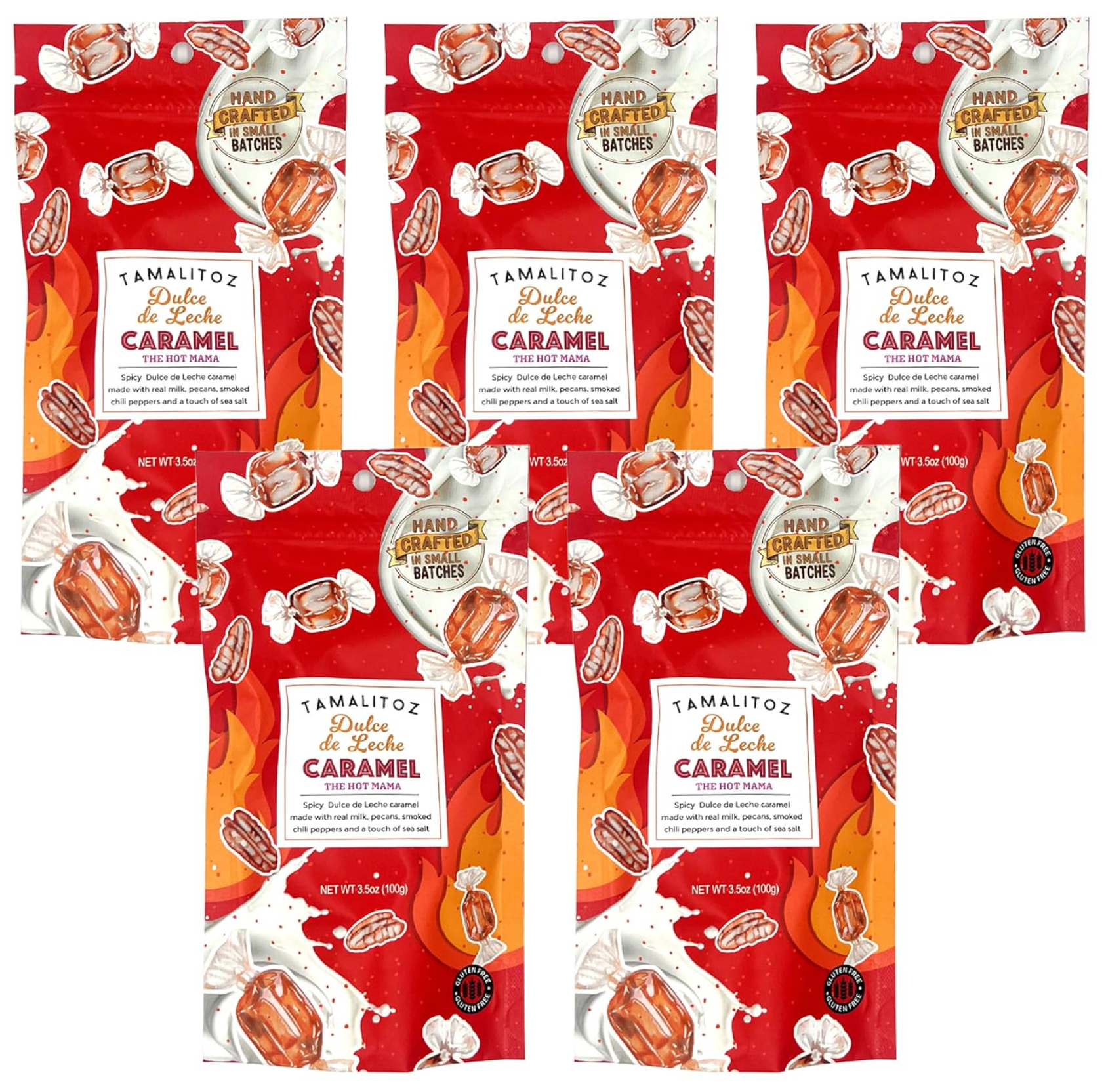 Sugarox Candy Studio LLC - Vente Bonbons durs - Tamalitoz Dulce De Leche Caramel - Spicy Mama 12 unités6