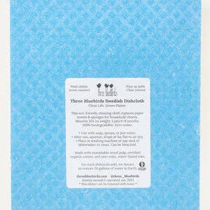 Three Bluebirds Swedish Dishcloths - Wholesale Dishcloth - Gerti on Blue Swedish Dishcloth
