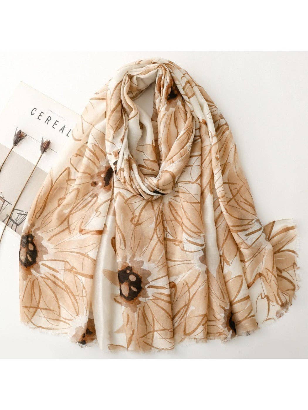 Funkyrel® Atzbranding Limited - Wholesale Sjaal - Dames - Scarvii - Sjaal met Madeliefjesprint & Sjaal voor Vrouwen5