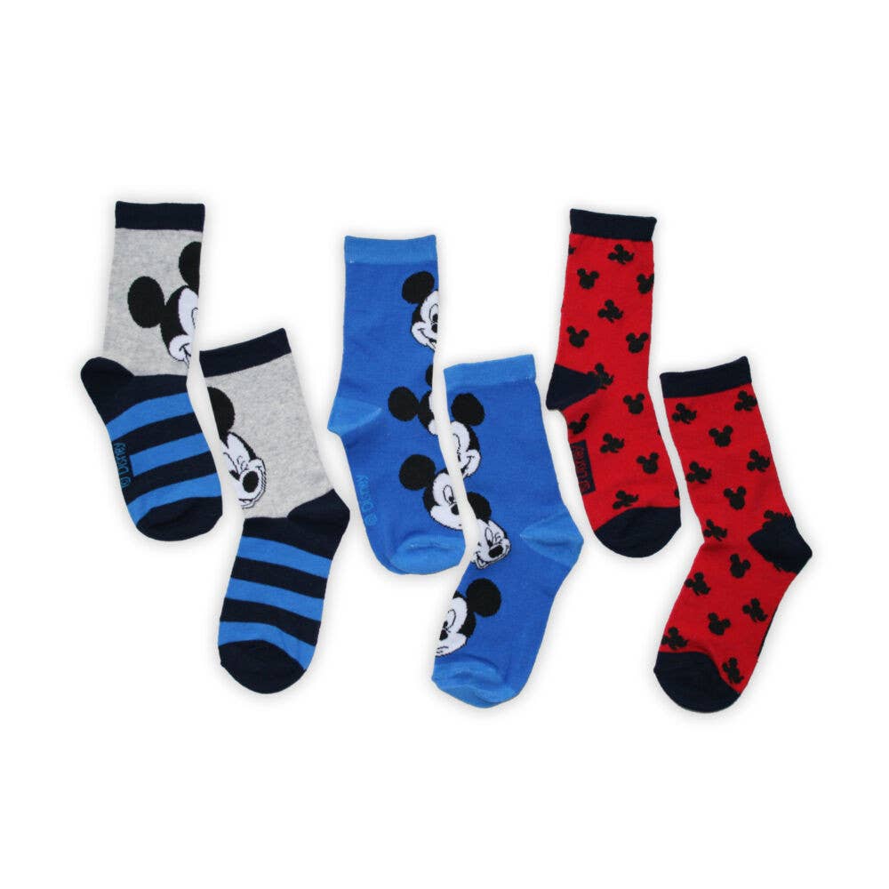 Evidence – wholesale Strumpor - Barn – Barns bomullsankelsockor 3 par med Mickey Mouse1